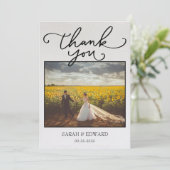 Hochzeit Dankeskarte (Stehend Vorderseite)