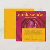 Hochzeit Dankeskarte auf deutsch (Vorne/Hinten)