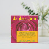 Hochzeit Dankeskarte auf deutsch (Stehend Vorderseite)