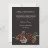 Hochzeit Dankeskarten mit melancholischer Blumenge Dankeskarte (Rückseite)