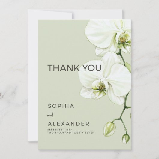 Hochzeit Dankeskarten "Orchidee" Dankeskarte (Vorderseite)