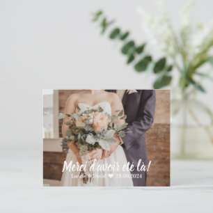 Hochzeit Danksagungskarte - Foto und Danke  Postkarte