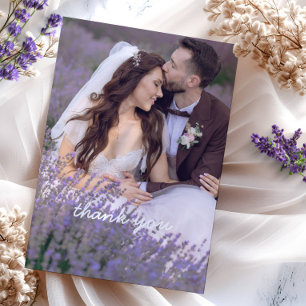 Hochzeit Danksagungskarte mit Foto