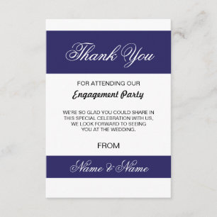 Hochzeit Danksagungskarte Navy und weiße Streifen Dankeskarte