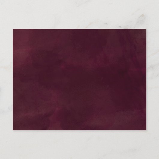 Hochzeit Das Datum speichern - Weinrot und Rose Go Ankündigungspostkarte (Rückseite)