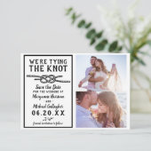Hochzeit Das Minimalistische Nautik-2-Foto koppeln Save The Date (Stehend Vorderseite)