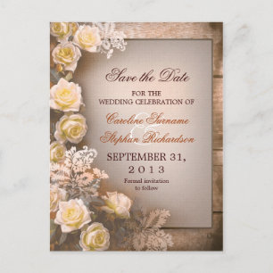 Hochzeit Datum retten Vintage Postkarten