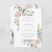 Hochzeit delikate Blume Bouquets Einladung (Vorne/Hinten)