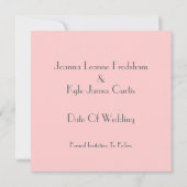 Hochzeit der 1920er Jahre rettet das Datum Save The Date (Rückseite)