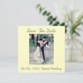 Hochzeit der 1920er Jahre rettet das Datum Save The Date (Stehend Vorderseite)