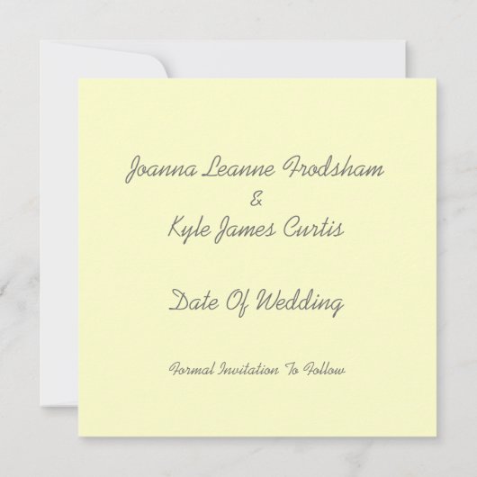 Hochzeit der 1920er Jahre rettet das Datum Save The Date (Rückseite)