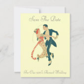 Hochzeit der 1920er Jahre rettet das Datum Save The Date (Vorderseite)