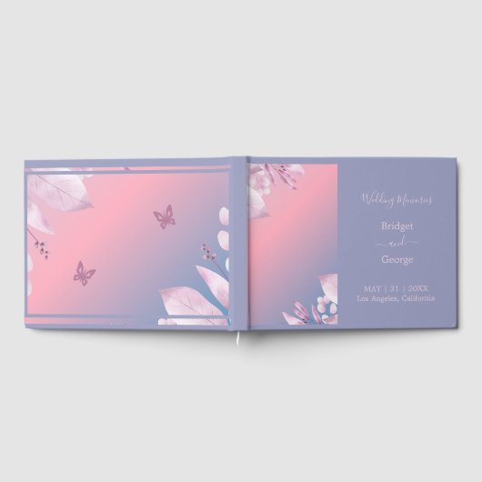 Hochzeit der abstrakten Pastellkirsche Gästebuch (Voll)