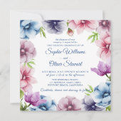 Hochzeit der Anemone-Blume Einladung (Vorderseite)