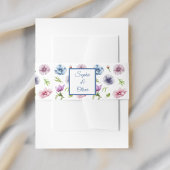 Hochzeit der Anemone-Blume Einladungsbanderole