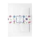 Hochzeit der Anemone-Blume Einladungsbanderole (Vorderseite Beispiel)