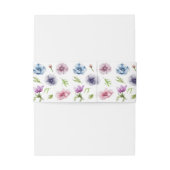 Hochzeit der Anemone-Blume Einladungsbanderole (Rückseitenbeispiel)