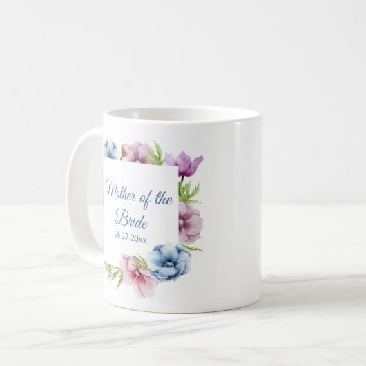 Hochzeit der Anemone-Blume Kaffeetasse (Vorderseite Links)