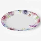 Hochzeit der Anemone-Blume Pappteller (Schrägansicht)