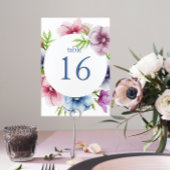 Hochzeit der Anemone-Blume Tischnummer