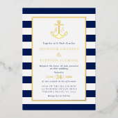 Hochzeit der Ankerstäbe für die Goldfräsen der Mar Folieneinladung (Vorderseite)