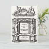 Hochzeit der antiken griechischen römischen Archit Save The Date (Stehend Vorderseite)