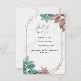 Hochzeit der Antwortkarte RSVP Karte