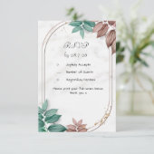 Hochzeit der Antwortkarte RSVP Karte (Stehend Vorderseite)