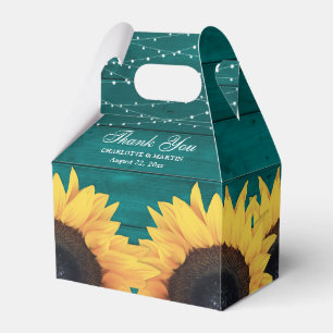 Hochzeit der aquamarinen Holzblume Vielen Dank Geschenkschachtel