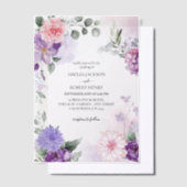 Hochzeit der Aquarellblume Pergament Einladungen (Versetzt)