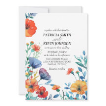 Hochzeit der Aquarellfarben-Wildblume