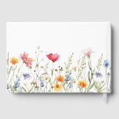 Hochzeit der Aquarellfarben-Wildblume Gästebuch (Rückseite)
