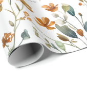 Hochzeit der Aquarellfarben-Wildblume Geschenkpapier (Rolleneckpunkt)