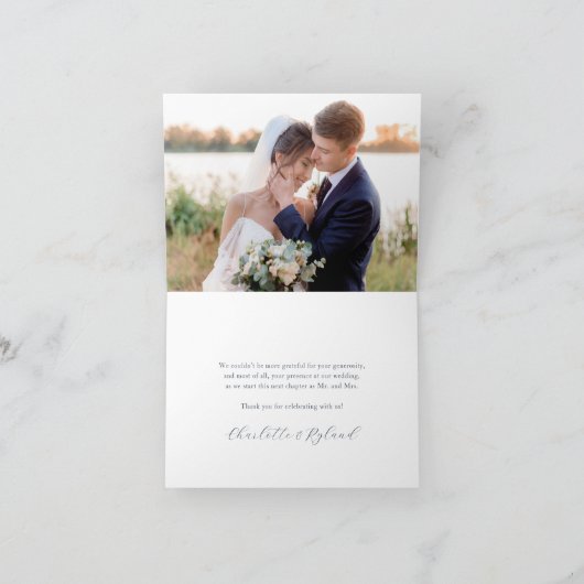 Hochzeit der Austernküste Dankeskarte (Innenseite)