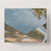 Hochzeit der Bäume im Freien All In One Einladung (Rückseite)