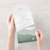 Hochzeit der Bergkette All In One Einladung (Abreißen)