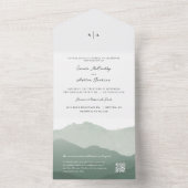 Hochzeit der Bergkette All In One Einladung (Innen Boden)