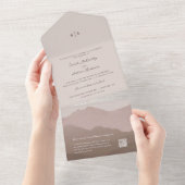 Hochzeit der Bergkette All In One Einladung (Abreißen)
