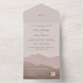 Hochzeit der Bergkette All In One Einladung (Innen Boden)