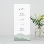 Hochzeit der Bergkette Menükarte (Stehend Vorderseite)