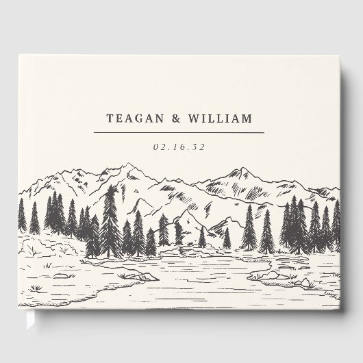 Hochzeit der Bergketten Gästebuch (Vorderseite)