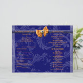 Hochzeit der blaublauen Damastfarben (Stehend Vorderseite)