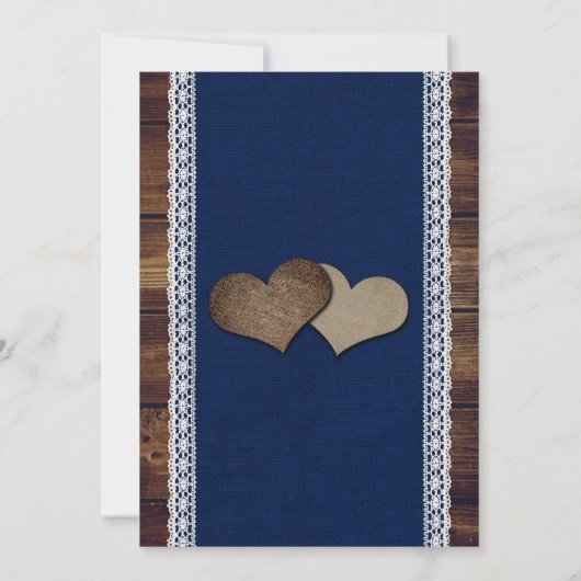 Hochzeit der Blaublauen Sonnenblume aus Holz Save The Date (Rückseite)