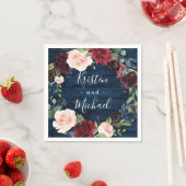 Hochzeit der Blauburgunder-Wasserfarbenkrake Serviette (Beispiel)