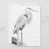 Hochzeit der Blaue Heron Water Bird Einladung (Rückseite)