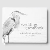 Hochzeit der Blaue Heron Water Bird Gästebuch (Vorderseite)