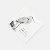 Hochzeit der Blaue Heron Water Bird Serviette (Ecke)