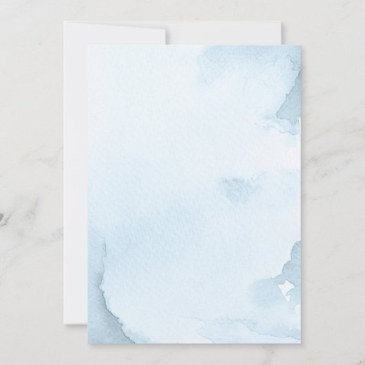 Hochzeit der Blaue Nadelwälder Einladung (Rückseite)