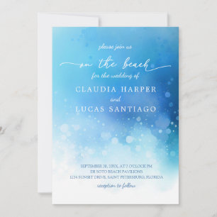 Hochzeit der Blaue Ozean Einladung