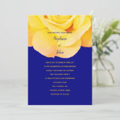 Hochzeit der Blauen Blauen Golden Orange Gelben Ro Einladung (Stehend Vorderseite)
